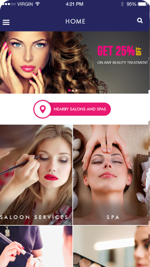 Beauty Salon App Slider