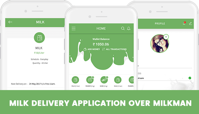 Milk Delivery Application Over Milkman