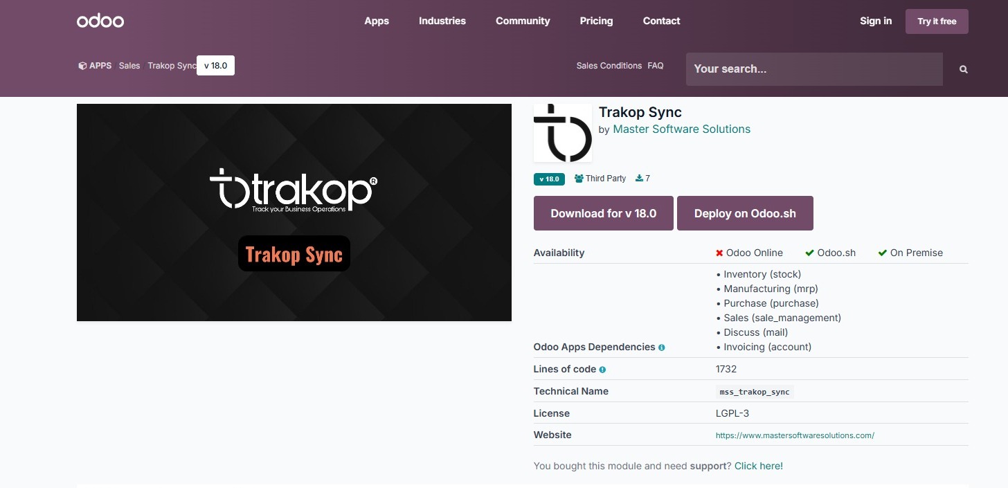 mss, ravi garg, odoo erp, Trakop sync, odooweb
