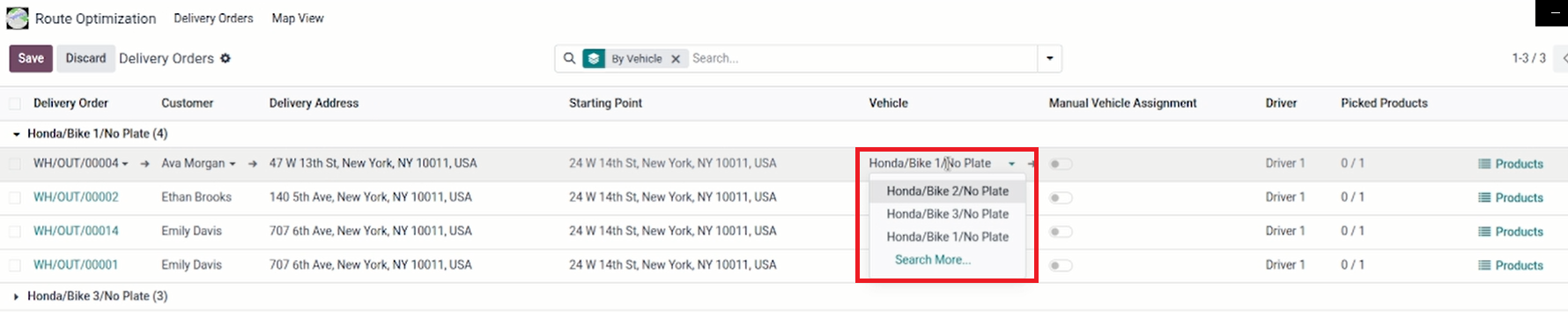 mss, ravi garg, odoo erp, route optimization, delivery address listing