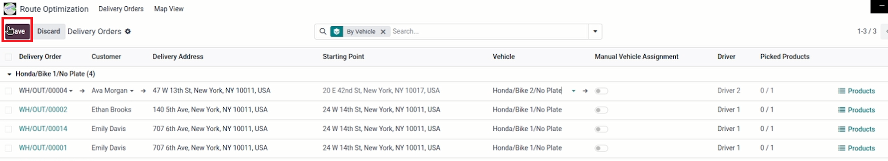 mss, ravi garg, odoo erp, route optimization, delivery address listing