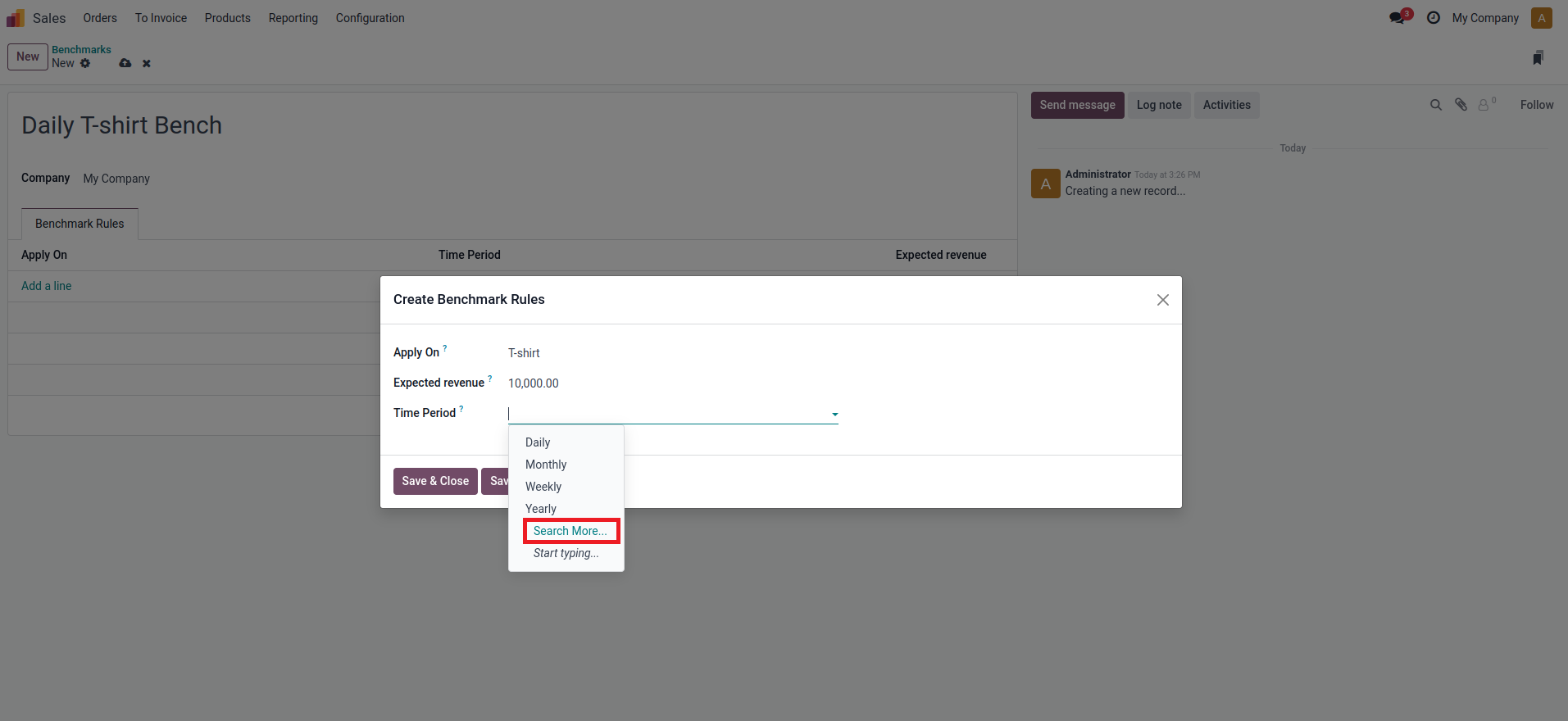 mss, ravi garg, odoo erp, B2B Sales Benchmark Tracking, custom time period