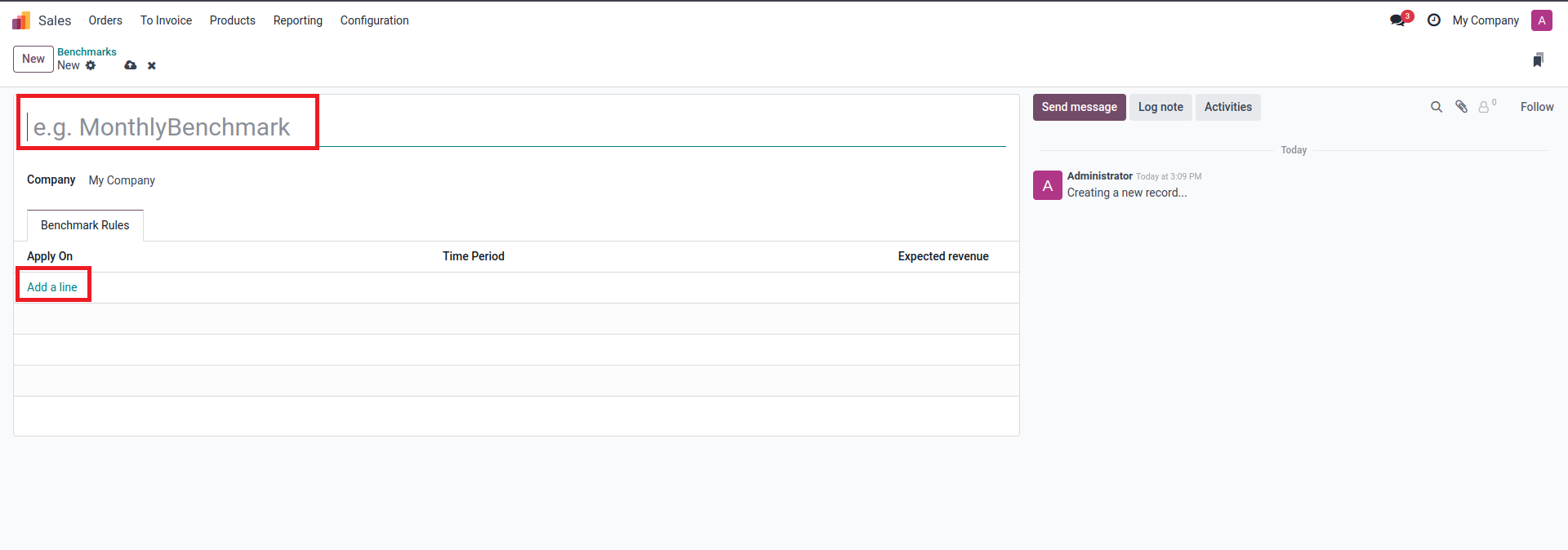 mss, ravi garg, odoo erp, B2B Sales Benchmark Tracking, benchmark creation